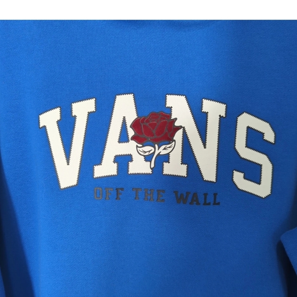 Vans Off The Wall 66 Champs Hooded Sweater, Rose Detail Blue Men's SM